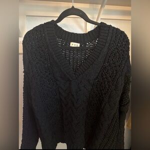 POL V-Neck Chenille Pullover Sweater Medium NWOT